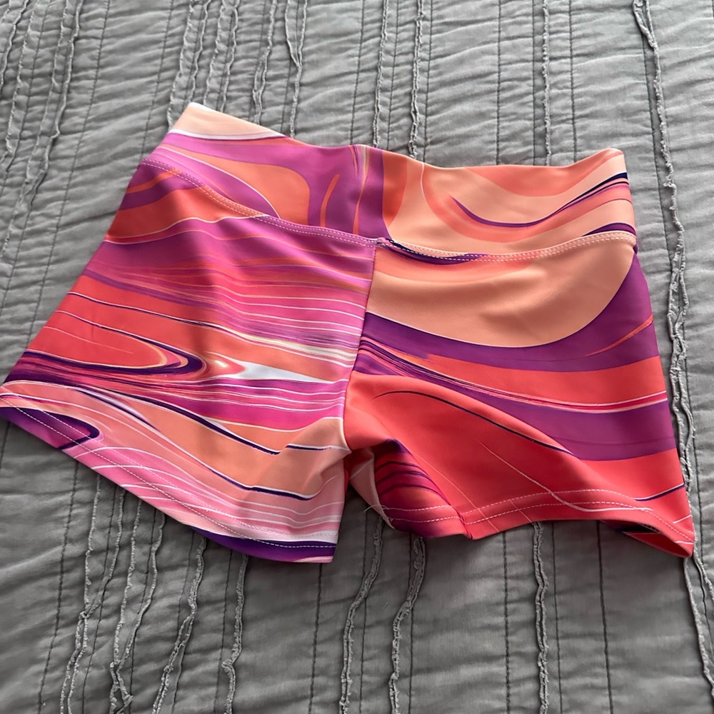 Kids Colorful, Athletic, workout shorts.